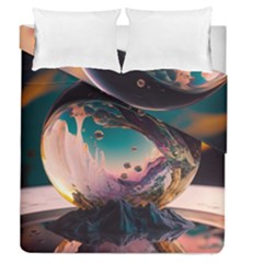 Crystal Ball Glass Sphere Lens Ball Duvet Cover Double Side (queen Size) by Vaneshop