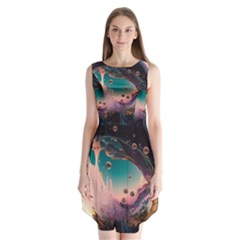 Crystal Ball Glass Sphere Lens Ball Sleeveless Chiffon Dress   by Vaneshop