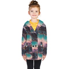 Crystal Ball Glass Sphere Lens Ball Kids  Double Breasted Button Coat by Vaneshop