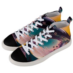 Crystal Ball Glass Sphere Lens Ball Men s Mid-top Canvas Sneakers by Vaneshop