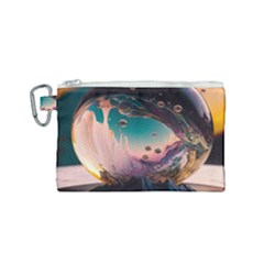 Crystal Ball Glass Sphere Lens Ball Canvas Cosmetic Bag (small) by Vaneshop