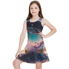 Crystal Ball Glass Sphere Lens Ball Kids  Lightweight Sleeveless Dress by Vaneshop