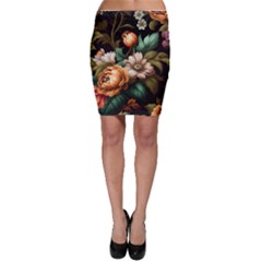 Floral Flower Blossom Bloom Flora Bodycon Skirt by Vaneshop