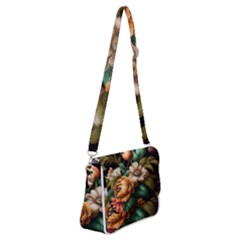 Floral Flower Blossom Bloom Flora Shoulder Bag With Back Zipper by Vaneshop