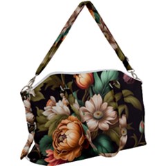 Floral Flower Blossom Bloom Flora Canvas Crossbody Bag by Vaneshop