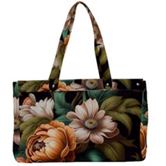 Floral Flower Blossom Bloom Flora Canvas Work Bag by Vaneshop