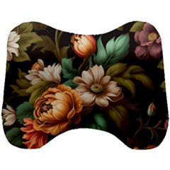 Floral Flower Blossom Bloom Flora Head Support Cushion by Vaneshop