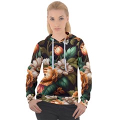 Floral Flower Blossom Bloom Flora Women s Overhead Hoodie by Vaneshop