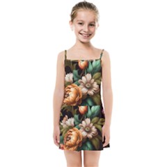 Floral Flower Blossom Bloom Flora Kids  Summer Sun Dress by Vaneshop