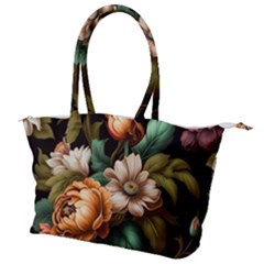 Floral Flower Blossom Bloom Flora Canvas Shoulder Bag by Vaneshop