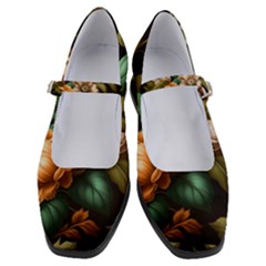 Floral Flower Blossom Bloom Flora Women s Mary Jane Shoes