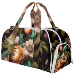 Floral Flower Blossom Bloom Flora Burner Gym Duffel Bag by Vaneshop