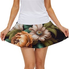 Floral Flower Blossom Bloom Flora Women s Skort