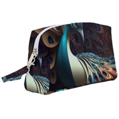 Colorful Peacock Bird Feathers Wristlet Pouch Bag (large) by Vaneshop