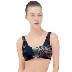 Colorful Peacock Bird Feathers The Little Details Bikini Top by Vaneshop