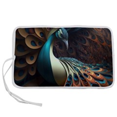 Colorful Peacock Bird Feathers Pen Storage Case (s) by Vaneshop