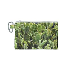 Cactus Flora Flower Nature Floral Canvas Cosmetic Bag (small) by Vaneshop