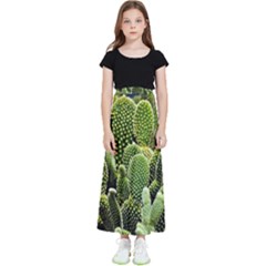 Cactus Flora Flower Nature Floral Kids  Flared Maxi Skirt by Vaneshop