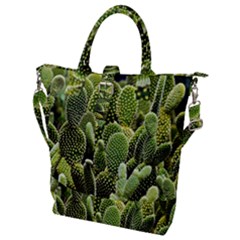 Cactus Flora Flower Nature Floral Buckle Top Tote Bag by Vaneshop