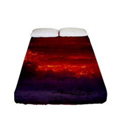 Sea Beach Sunset Sunrise Twilight Fitted Sheet (full/ Double Size) by Vaneshop