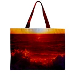 Sea Beach Sunset Sunrise Twilight Zipper Mini Tote Bag by Vaneshop