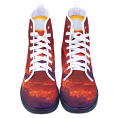 Sea Beach Sunset Sunrise Twilight Men s High-top Canvas Sneakers by Vaneshop