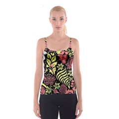 Flower Leaves Floral Flora Nature Spaghetti Strap Top by Vaneshop