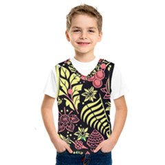 Flower Leaves Floral Flora Nature Kids  Basketball Tank Top by Vaneshop