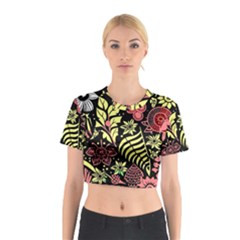 Flower Leaves Floral Flora Nature Cotton Crop Top by Vaneshop