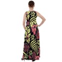 Flower Leaves Floral Flora Nature Empire Waist Velour Maxi Dress View2