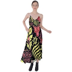 Flower Leaves Floral Flora Nature Tie Back Maxi Dress by Vaneshop