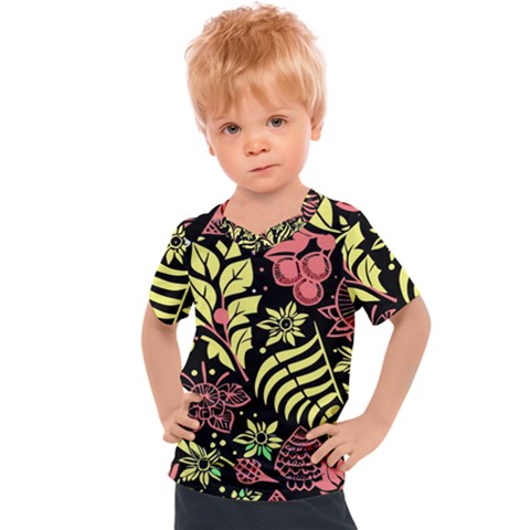 Flower Leaves Floral Flora Nature Kids  Sports Tee by Vaneshop