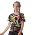 Flower Leaves Floral Flora Nature Kids  Front Cut Tee View2