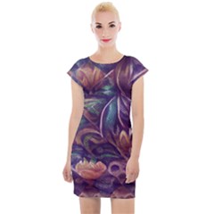 Abstract African Art Pattern Cap Sleeve Bodycon Dress by Vaneshop