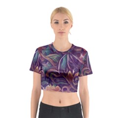 Abstract African Art Pattern Cotton Crop Top by Vaneshop