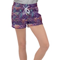 Abstract African Art Pattern Women s Velour Lounge Shorts