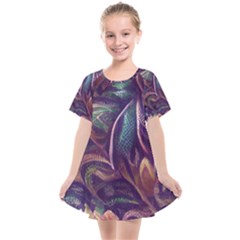 Abstract African Art Pattern Kids  Smock Dress by Vaneshop