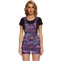 Abstract African Art Pattern Short Overalls