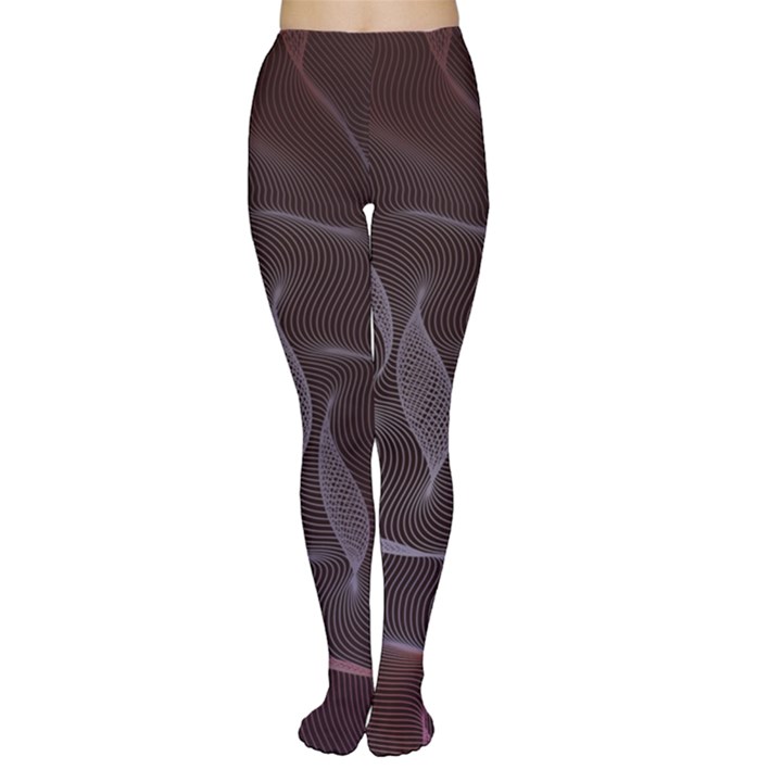 Curve Wave Line Texture Element Tights