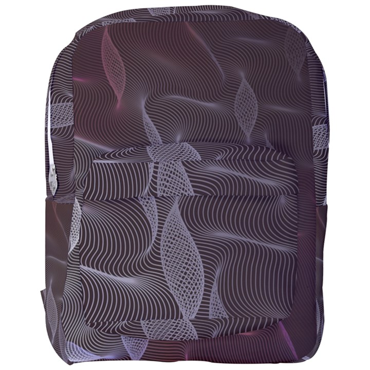 Curve Wave Line Texture Element Full Print Backpack