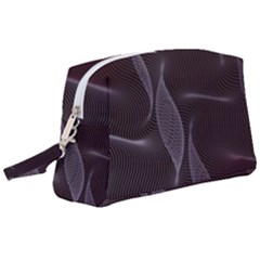 Curve Wave Line Texture Element Wristlet Pouch Bag (large) by Vaneshop