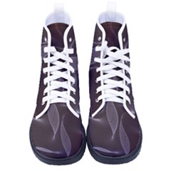 Curve Wave Line Texture Element Men s High-top Canvas Sneakers