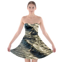 Wave Water Surface Sea Ocean Liquid Strapless Bra Top Dress