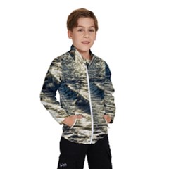 Wave Water Surface Sea Ocean Liquid Kids  Windbreaker by Vaneshop