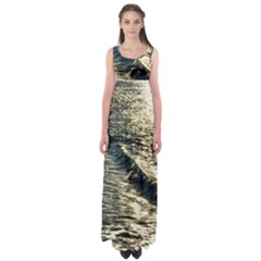 Wave Water Surface Sea Ocean Liquid Empire Waist Maxi Dress by Vaneshop