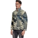 Wave Water Surface Sea Ocean Liquid Men s Puffer Bubble Jacket Coat View2