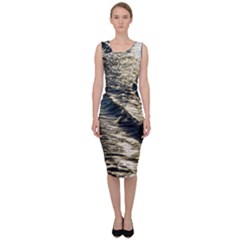 Wave Water Surface Sea Ocean Liquid Sleeveless Pencil Dress by Vaneshop