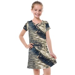 Wave Water Surface Sea Ocean Liquid Kids  Cross Web Dress by Vaneshop