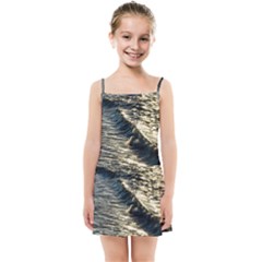 Wave Water Surface Sea Ocean Liquid Kids  Summer Sun Dress by Vaneshop