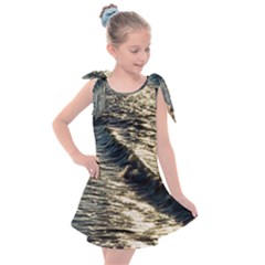 Wave Water Surface Sea Ocean Liquid Kids  Tie Up Tunic Dress by Vaneshop